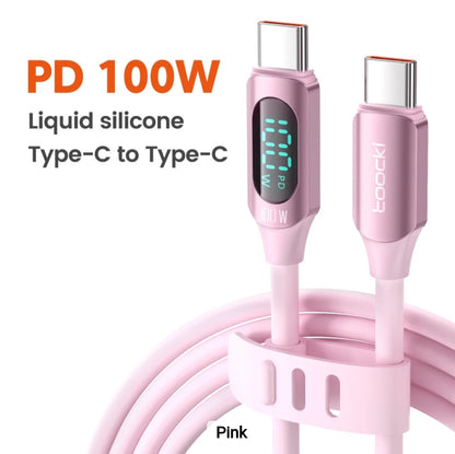 TOOCKI: 6ft 100W LED Display Silicone USB Charging Cable